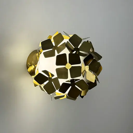 Флористичне бра у латунному корпусі у вигляді світлової кульки Арт. WB 34 A/1 AB Line F - фото 1