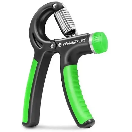 Еспандер кістьовий PowerPlay PP-4323 з регульованим навантаженням 10-40 кг Strength Grip Чорно-зелений (PP_4323_Bl/Green) - фото 1