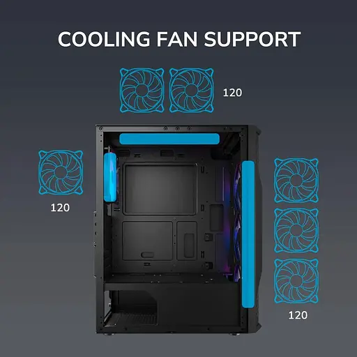 Корпус Cougar MX110 Uniface RGB Black (MX110 RGB) - фото 14