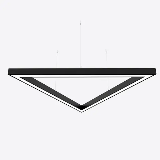 Світлодіодний світильник X-LED 90Вт Трикутник чорний (3x680) LSNTri-90b - фото 1