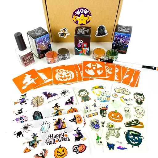 Набор для био-тату "Wow Box Хэллоуин для 3 детей" Fresh Tattoo wow-box-halloween-3 - фото 1