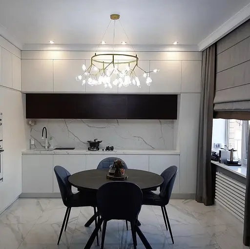 Ніжна люстра у формі кільця на 45 пелюсток в золотистому корпусі Line.F Колір плафона Білий - фото 9