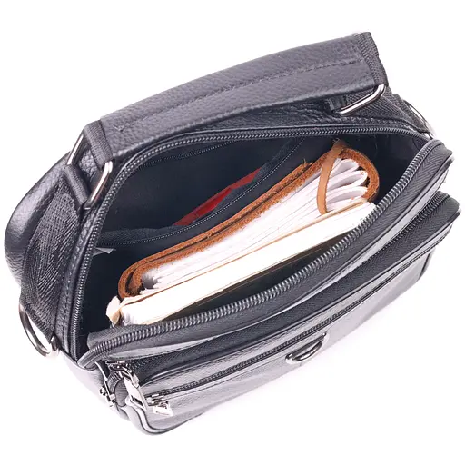 Чоловіча шкіряна сумка Vintage 20х23х6 см sum0022399 - фото 5