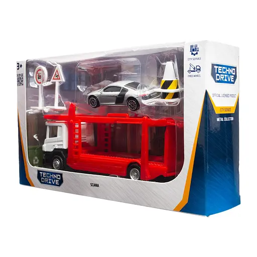 Ігровий набір автомоделей "Автоперевізник Sсania" TechnoDrive 250430U масштаб 1:64 - фото 3