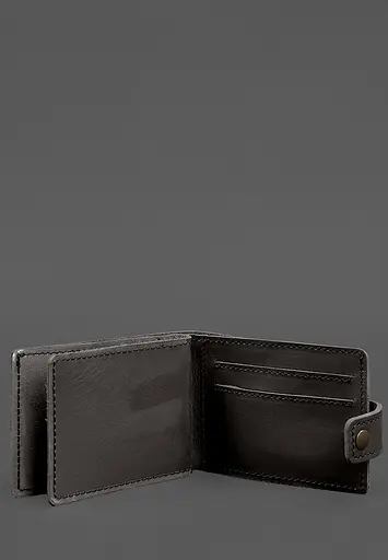 Кожаная обложка-портмоне для удостоверения участника боевых действий (УБД картонный документ) Темно-коричневая - фото 4