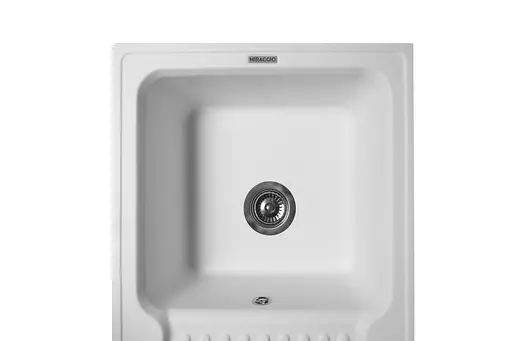 Кухонная мойка гранитная Miraggio Orlean white 861x496x210 00209002, Белый - фото 3