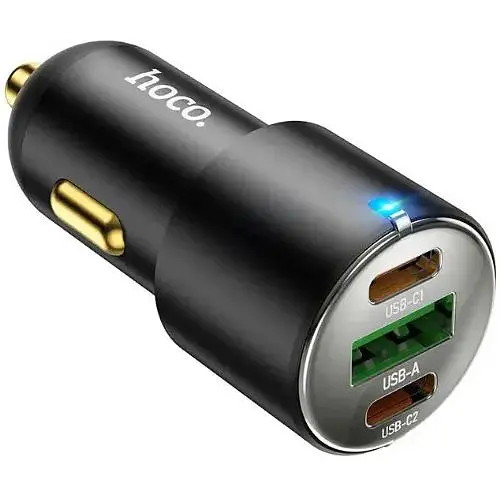 Автомобильное зарядное устройство Hoco NZ6 USB/2Type-C 45W 3.0A - фото 3