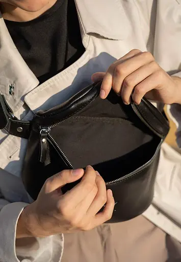 Поясна сумка Explorer S чорна краст - фото 4