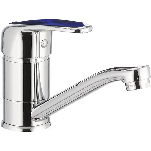 Змішувач для умивальника CRON MAGIC 004 синя ручка (CR0150) - фото 1