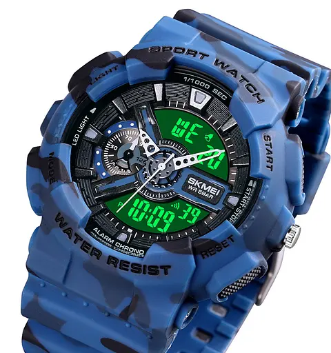 Наручний годинник чоловічий 1688CMBU Camo Blue Skmei acs0030625 - фото 4