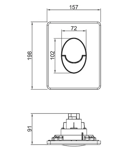 Інсталяція для унітазу Koer KT-0503-01 500x126x1150mm з панеллю змиву KT-0606-01 Хром KR5347 - фото 5