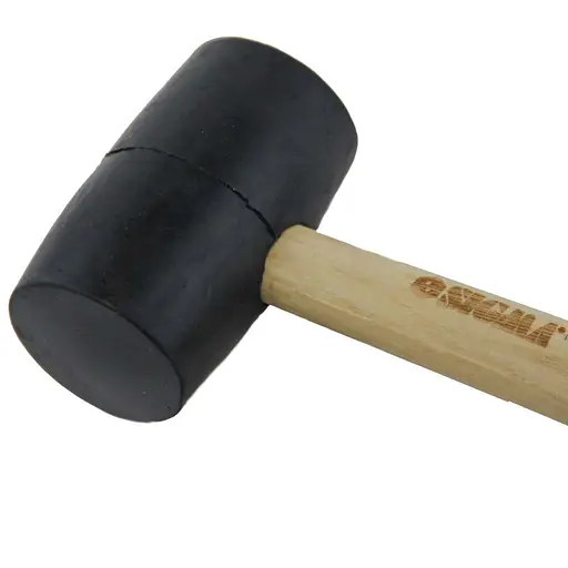 Киянка гумова Sigma 340 г дерев'яна рукоятка, чорна (4317711) - фото 2