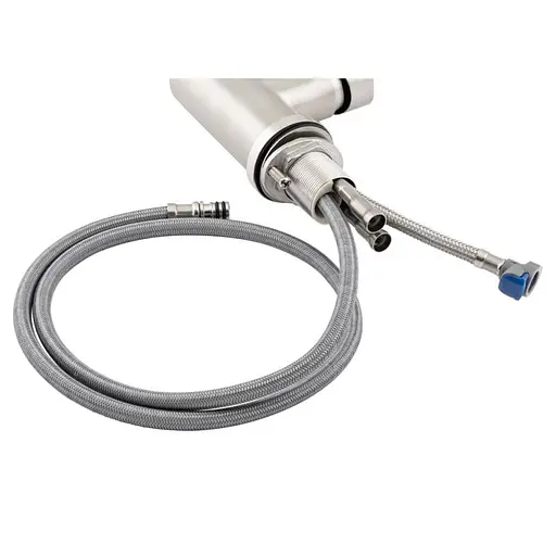 Змішувач для кухні з висувним виливом Lidz (NKS) 12 32 015FL-13 Никель - фото 7