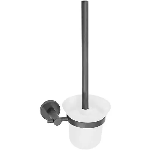 Йоршик для унітазу Rea Gun black 322234A REA-77099, Нікель - фото 1