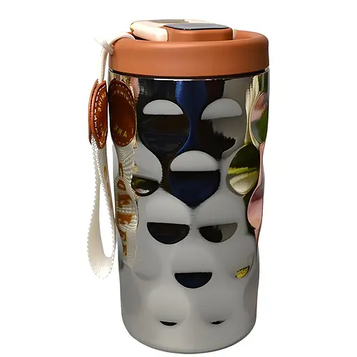 Термочашка для кави та чаю з дисплеєм температури 410 мл сіра (BC-0376)