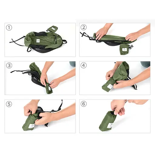 Рюкзак туристический сверхлегкий Naturehike Ultralight NH17A012-B (18 л) Зеленый - фото 10