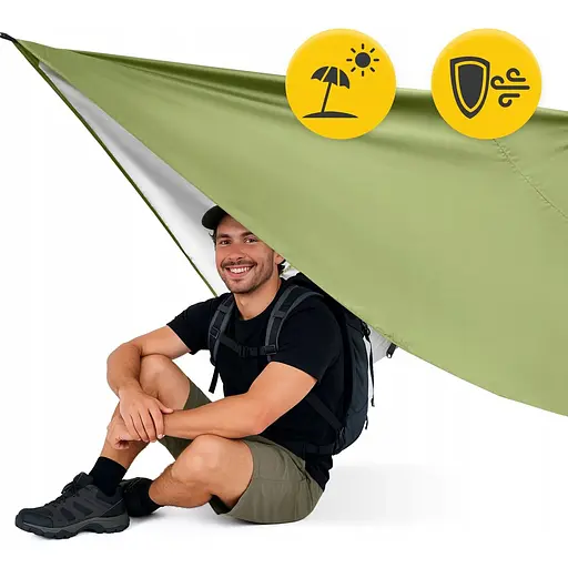 Туристичний тент Mountain Goat 300 x 300 см бівачний, водонепроникний Olive (P-5905973406376) - фото 8