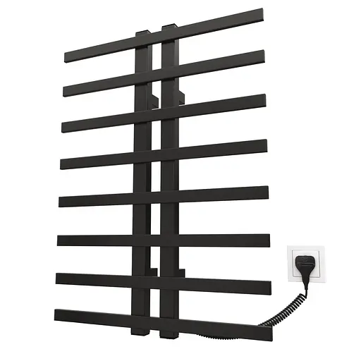 Електрична рушникосушарка Kosser Флай 800x600 E ДФ01EL, Чорний матовий, Ліве - фото 1