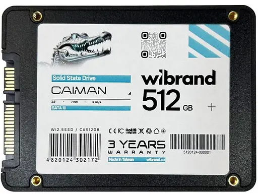 Накопичувач SSD Wibrand Sata 2.5 512GB Caiman Bulk 480 500 (WI2.5SSD/CA512GB) - фото 2