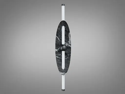 Настінне LED бра Romin 9 Вт чорне з мармуром - фото 4