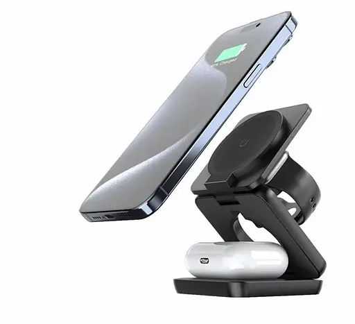 Беспроводное зарядное устройство Benks JuicePod Wireless Charger Stand + функция MagSafe 3 в 1 - фото 3