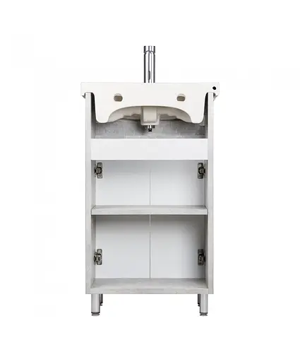 Тумба Мойдодир Oslo 50 Loft з умивальником Arteco 50 бетон-біла Сірий - фото 3