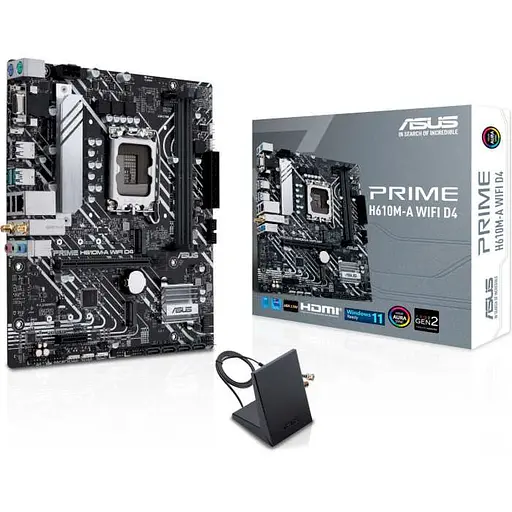 Материнская плата ASUS PRIME H610M-A WIFI D4 (PRIME H610M-A WIFI D4) (Socket 1700, Intel H610, Micro-ATX) - фото 6