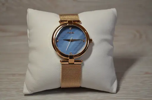 Женские классические часы Skmei 9177 Marble (Синие) - фото 7