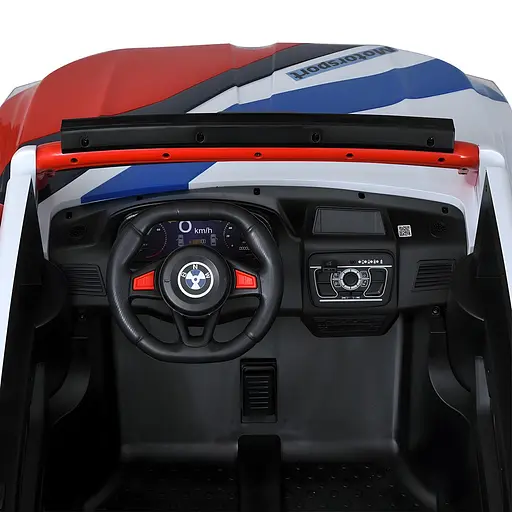 Электромобиль детский M 5850EBLR-1 Джип 4 мотора 45W 2 аккумулятора 12V7A MP3 USB светло-бело-красный - фото 3
