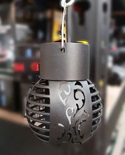 Садовий підвісний світильник Мерехтливе полум'я на сонячній батареї 9 x 6.5 x 6.5 см Black - фото 9