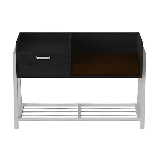 Банкетка з тумбочкою Бланка 540x1000x320 метал Білий ДСП Сосна Кембра 16мм FRD-103033