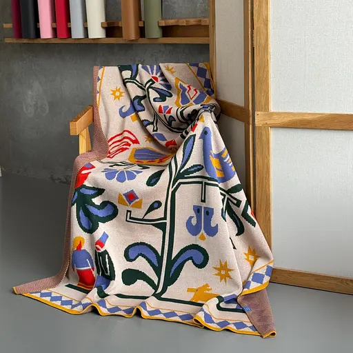 Плед Orner Дерево життя бежевий 130 x 170 см - фото 5