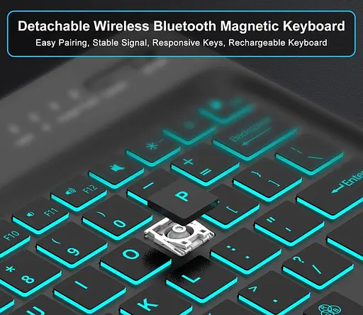 Чохол-клавіатура для 13-дюймового iPad Air (M2, 2024) та iPad Pro 12,9 (6ª 2022/5ª 2021/4ª 2020/3ª 2018), знімна клавіатура - фото 7