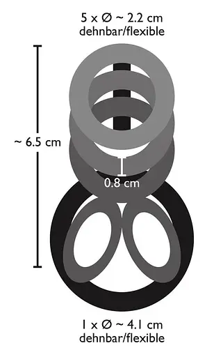 Насадка на пенис Bad Kitty Naughty Toys Cock And Ball Ring 6.5 см черный - фото 7