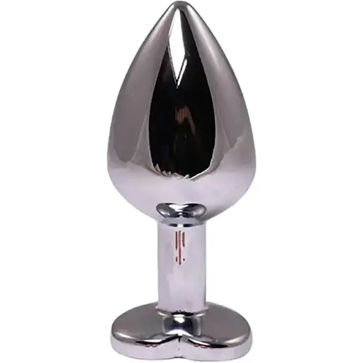 Анальная пробка Fantasy Silver Butt Plug Heart-Shaped M 8 см (белый)