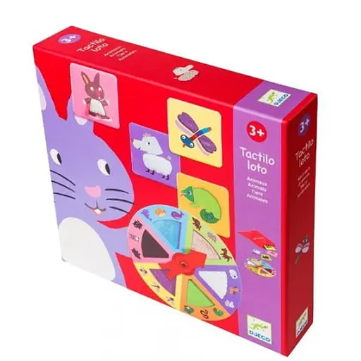 Настільна гра Djeco Тактильне лото. Тварини (Tactilo loto Animals) (DJ08129) - фото 1