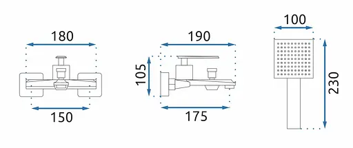 Смеситель для ванны Rea Romano настенный Old Black REA-B9903 Черный матовый - фото 6