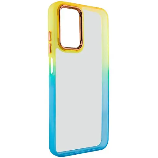 Чехол TPU+PC Fresh sip series для Samsung Galaxy A24 4G Бирюзовый / Оранжевый