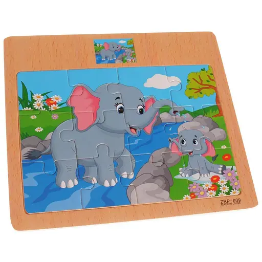 Деревянный пазл «Слоны» IW10.