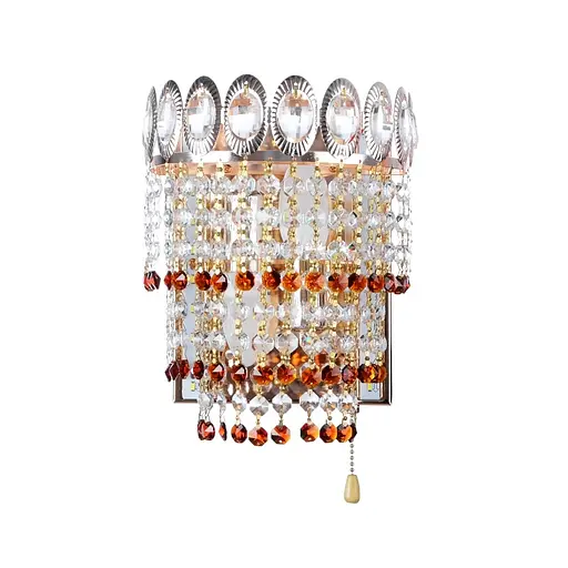 Бра Brille BCL-483W/2*E14+16*0.5W настінне накладне LED кришталеве з вимикачем - фото 2