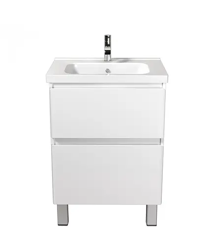 Тумба Мойдодир Палермо 60-U в ванну з умивальником Creavit ID-60 Білий - фото 4