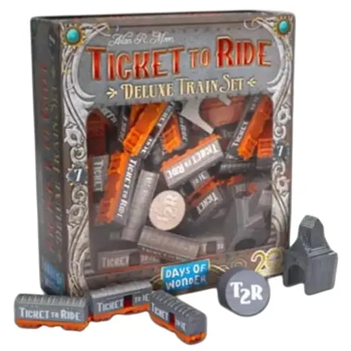 Аксесуар Days of Wonder Промонабір для гри Квиток на потяг 7 сірий Ticket to Ride 20th Anniversary Deluxe Train Set (DOWTTRTS7) - фото 1