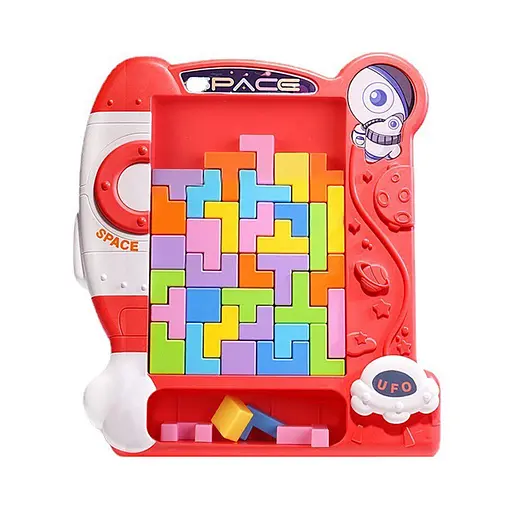 Дитяча розвиваюча іграшка 3 в 1 "Пазли, тетріс, танграм" Bambi 8792(Pink) - фото 2