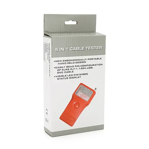 Кабельний тестер Merlion мультифункціональний 5 в 1 RJ-11 / RJ-45 / BNC / USB /1394 - фото 2