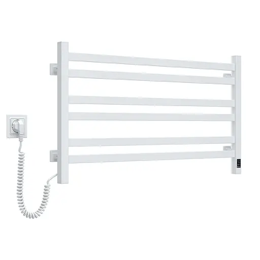 Электрический полотенцесушитель Navin Авангард 900x500 Sensor левосторонняя с таймером, белая 12-228153-3680, Белый, Левое, Электронный - фото 3
