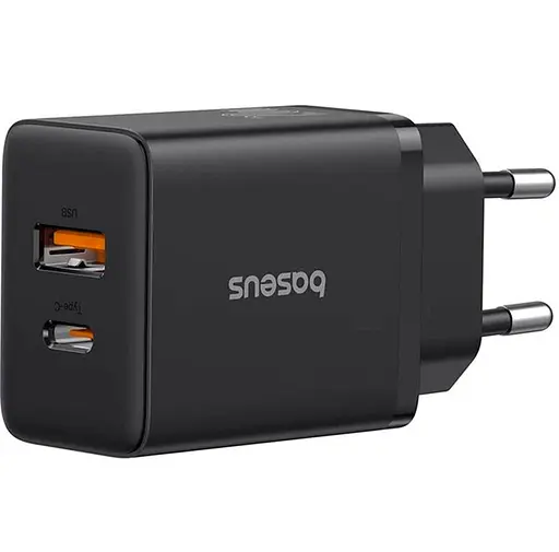 Зарядний пристрій Baseus Cube Fast Charger C+U 20 W EU Cluster P10111403113-00 Чорний - фото 3