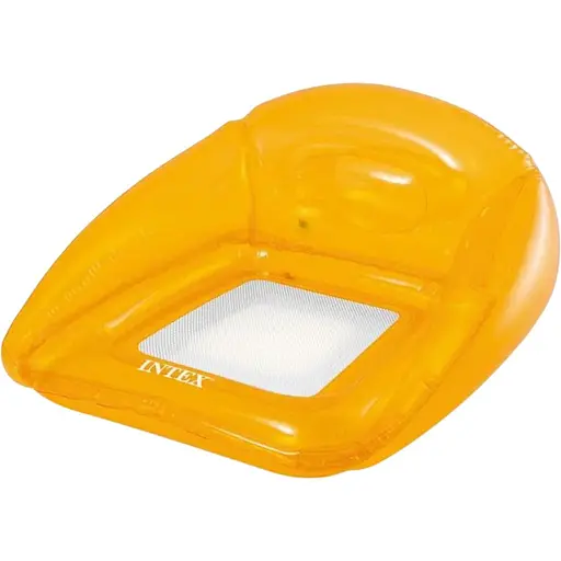 Надувний круг-крісло Intex 56802. Розміром 104x102 см, помаранчевий