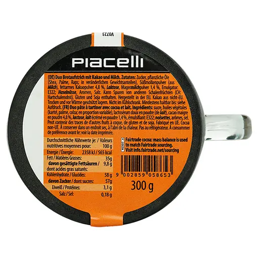 Крем-нуга Piacelli дует з лісовим горіхом 300 г  - фото 4