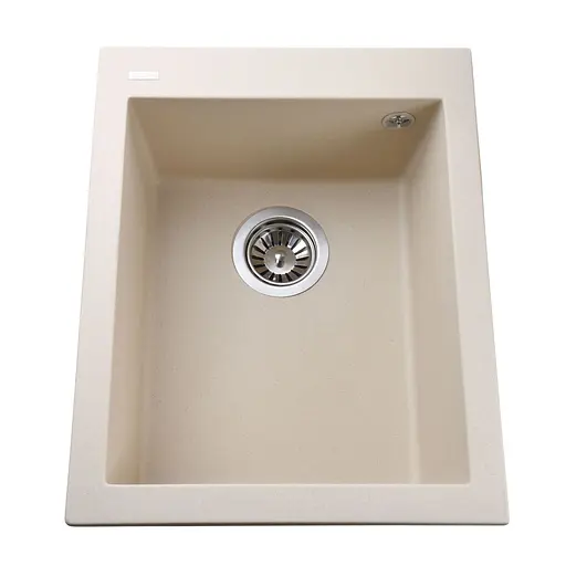 Гранитная мойка Globus Lux Lama слоновая кость 410x500 мм, Бежевый - фото 1