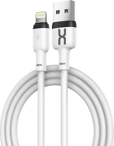 Кабель DC CL-210 USB - Lightning для телефонів Apple 1 метр еластичний силіконовий білий